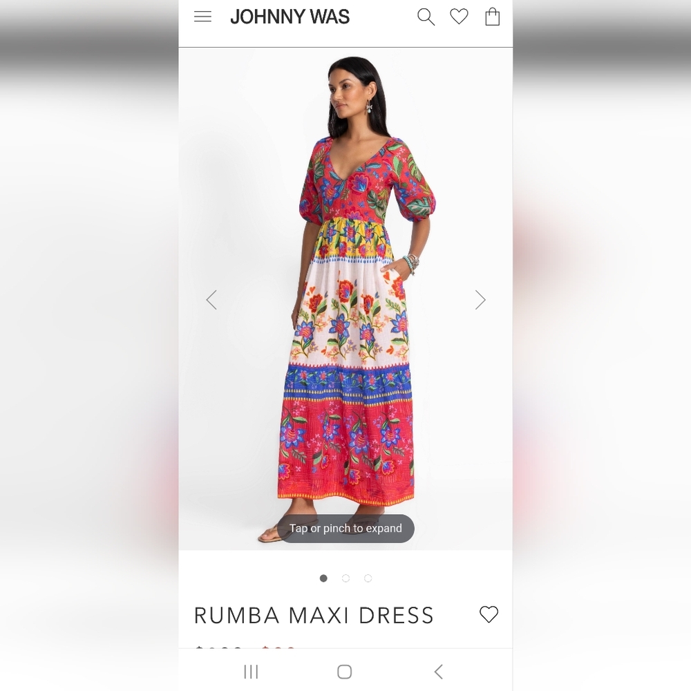 Johnny Was Multicolor Floral Maxi Dress